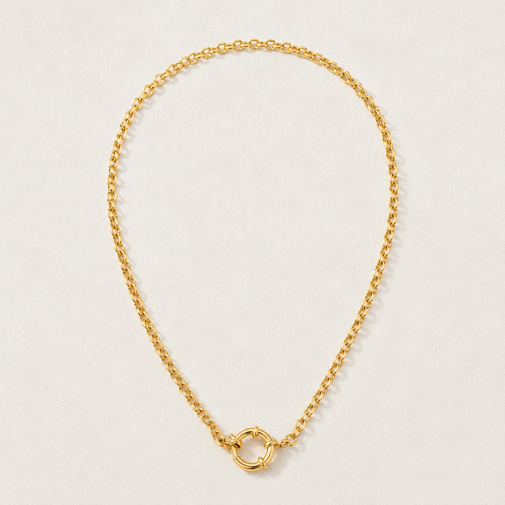 Minimalistische Goldgliederkette