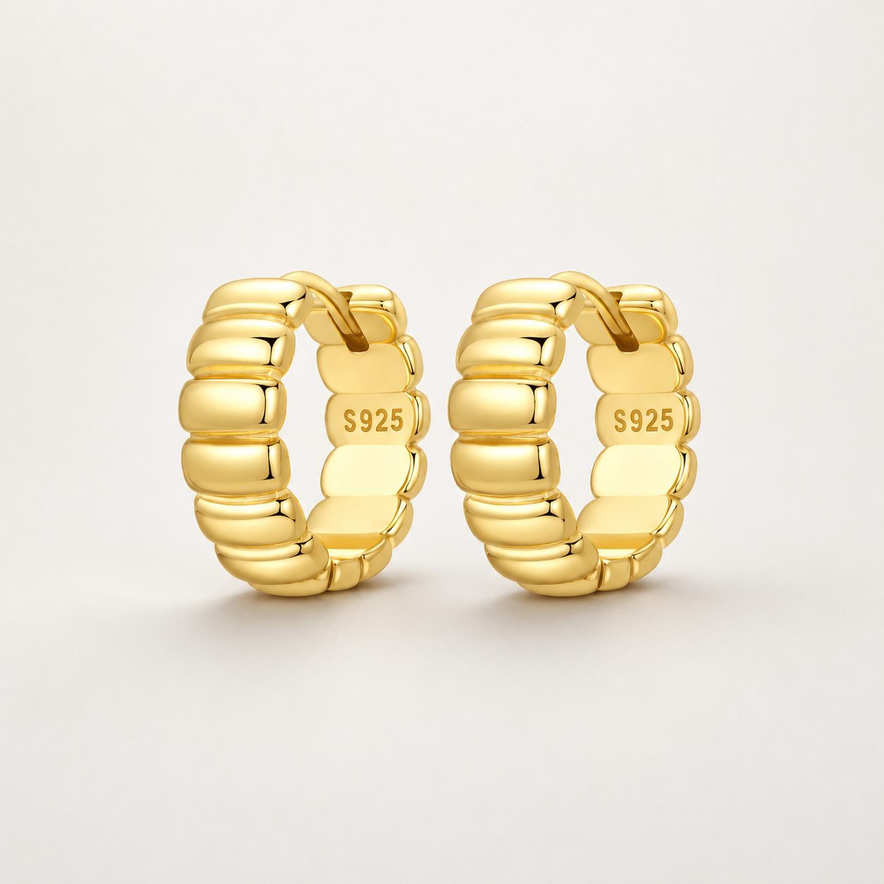 Sculpted Square Hoops