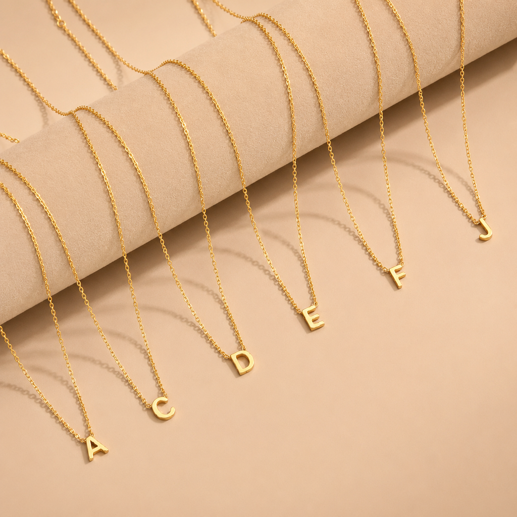 Personalized Gold Initial Necklace.