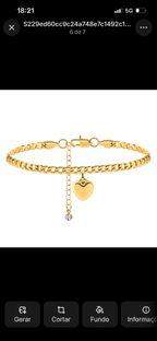 Cuban Heart Anklet