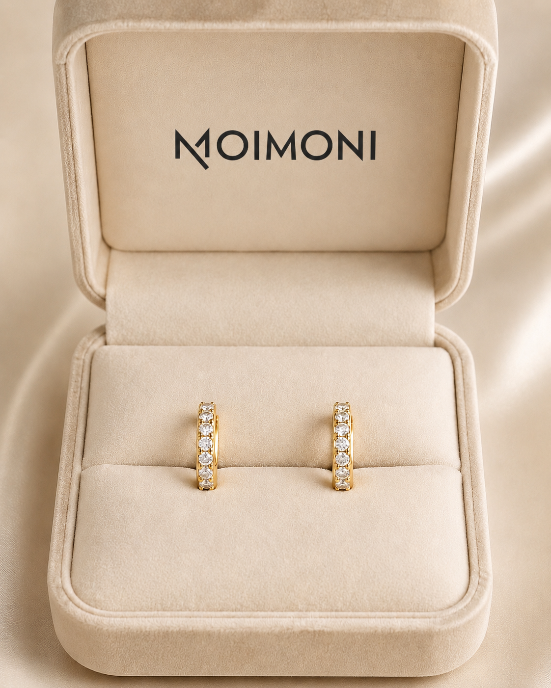 Lumière Pavé Gold Hoops