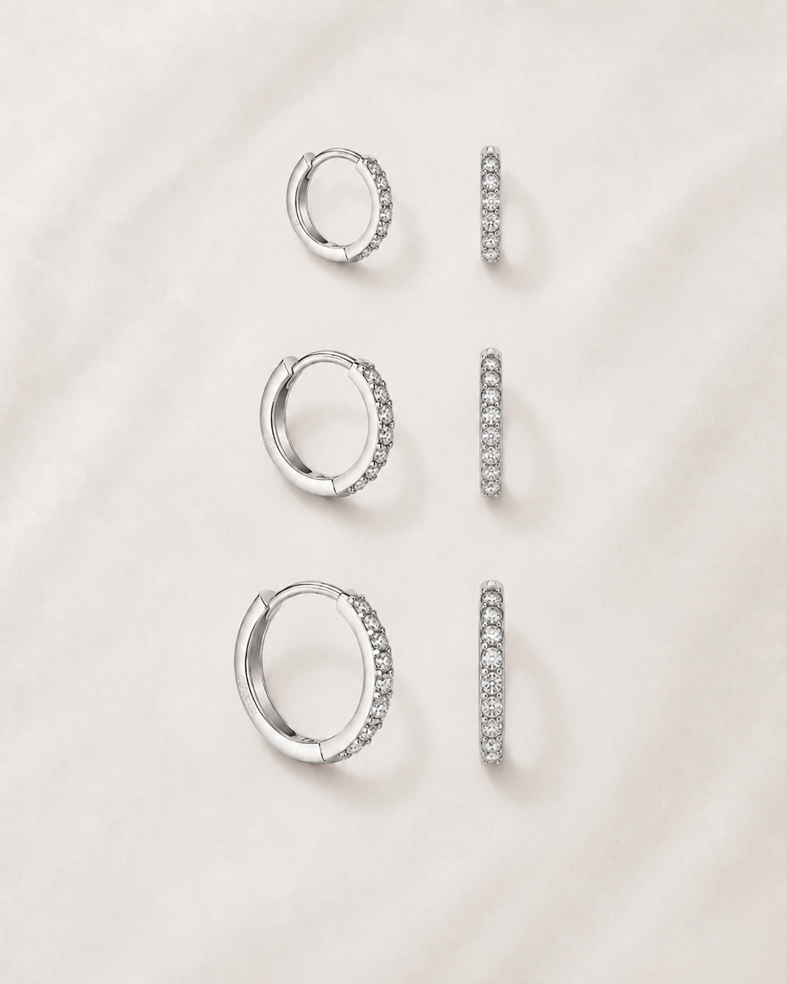 Lumière Pavé Gold Hoops