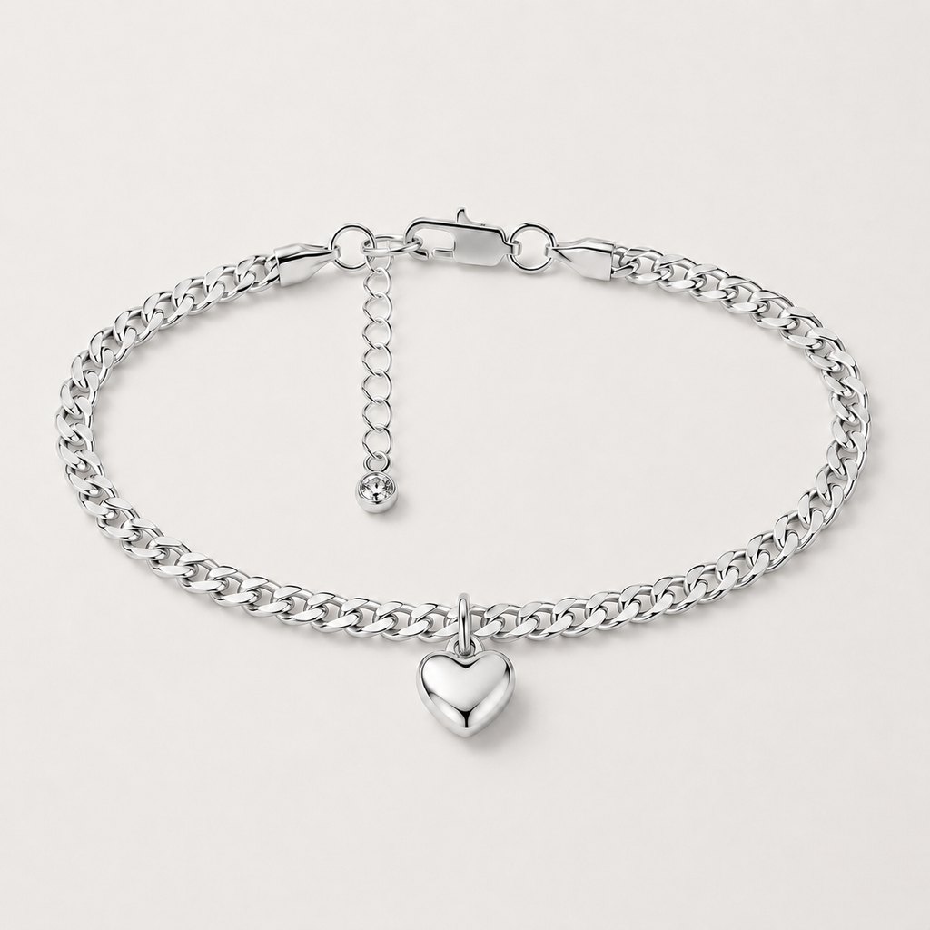 Cuban Heart Anklet