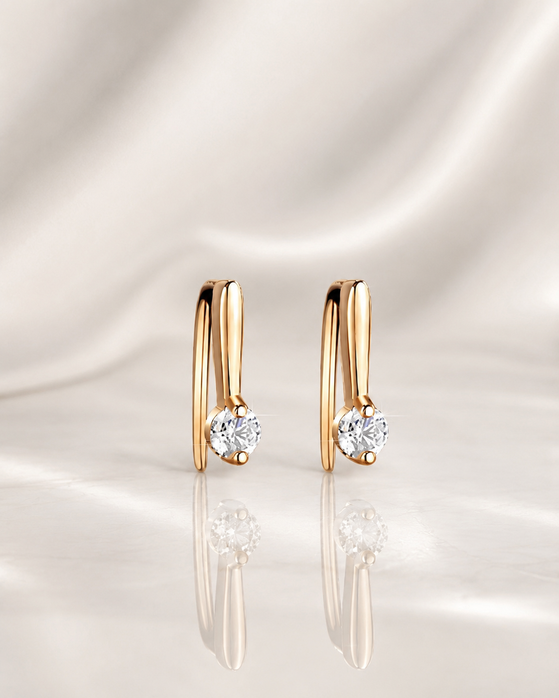Lumière Rose Moissanite Earr