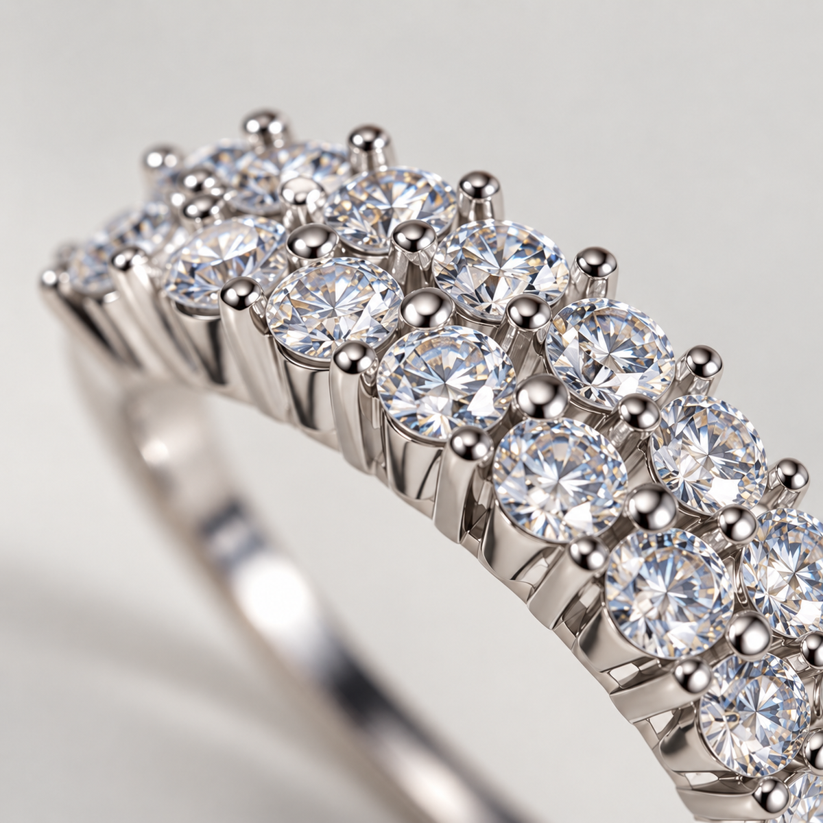 1.4ct Round Moissanite Ring in 925 Sterling Silver – Elegant Solitaire