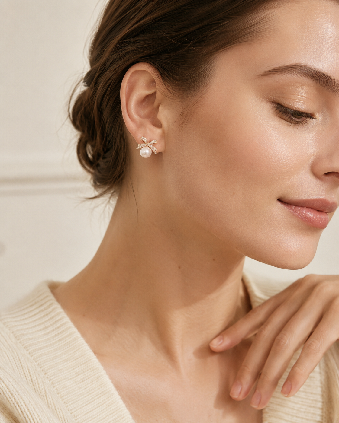 Perla Bow Earrings