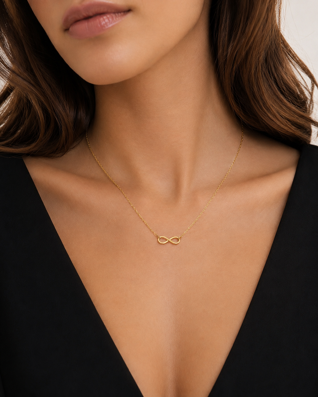 Infinity Stainless Steel Pendant Choker Necklace