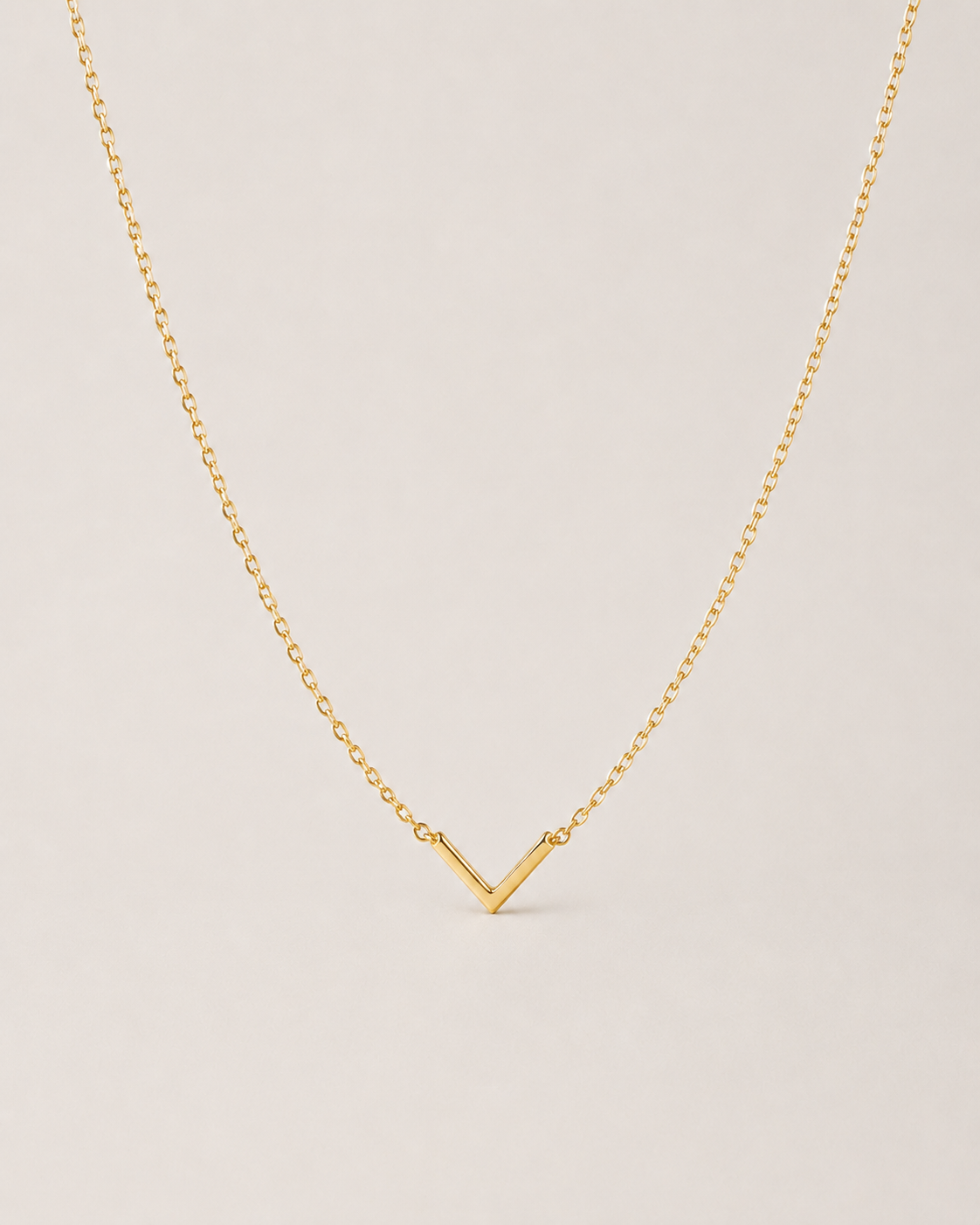 Minimal V Pendant Necklace