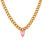 Elegant Zircon Pendant Choker Necklace