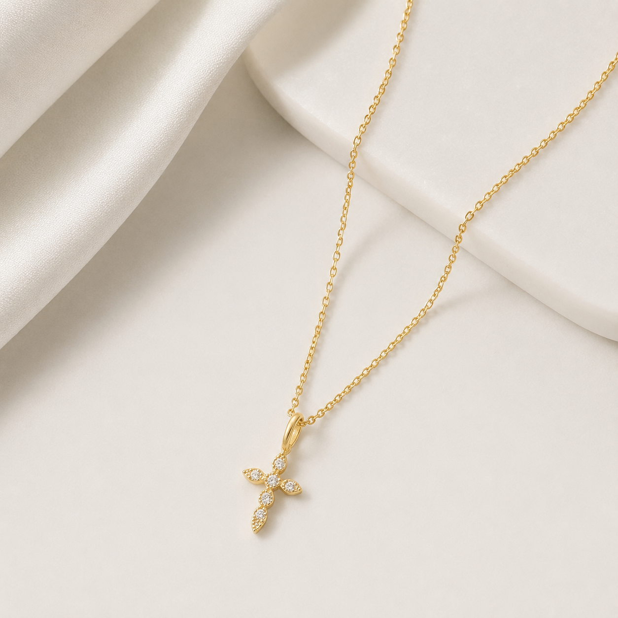 Aide 925 Sterling Silber Halsketten Anhänger für Damen Kristall Kreuz Schlüsselbeinkette Einfache Halskette Accessoires Geschenk