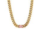 Elegant Zircon Pendant Choker Necklace