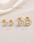 Florale Moissanite 14K Gold Filled Stud Earrings
