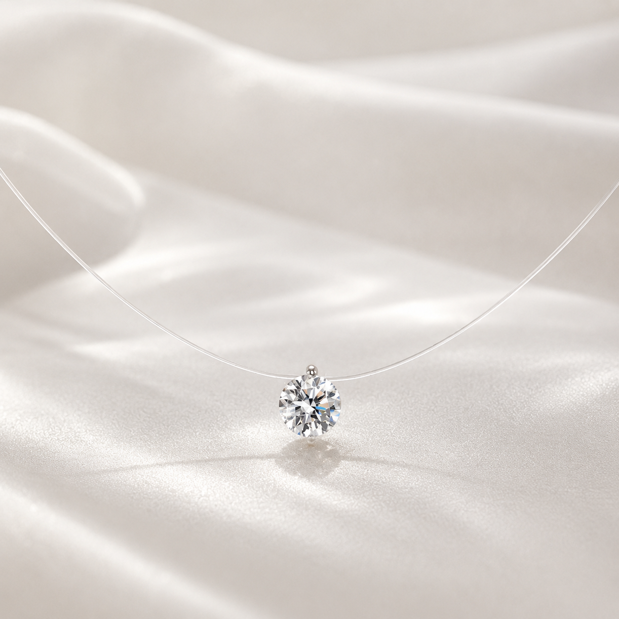 S925 Sterling Silver Invisible Moissanite Clavicle Necklace