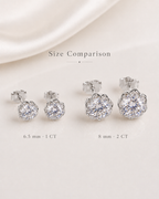 Florale Moissanite 14K Gold Filled Stud Earrings