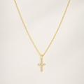 Celestial Cross Necklace in 925 Sterling Silver