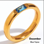 Gold-Plated Birthstone Ring