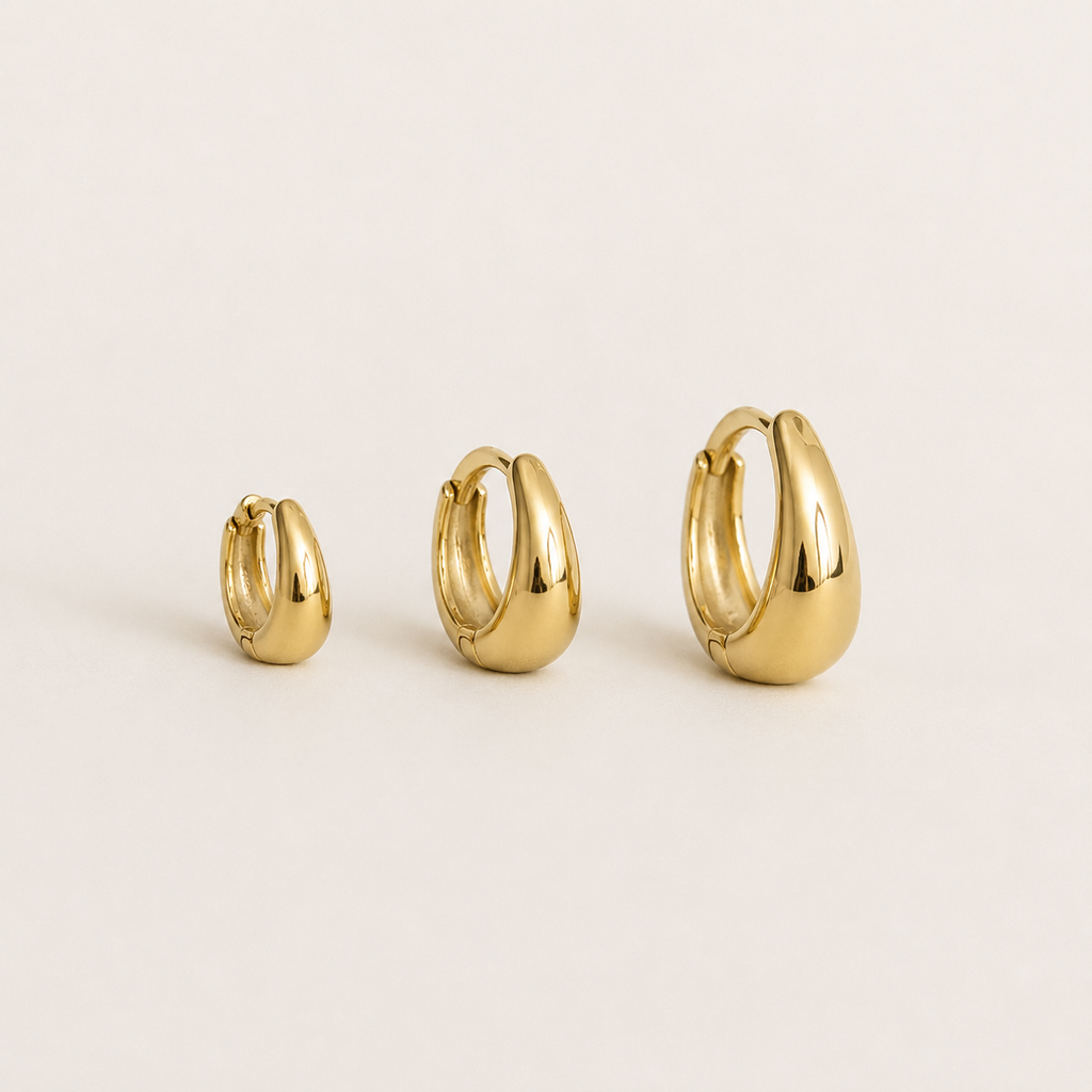 Sculpted Huggie Hoop Trio