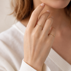Delicate Solitaire Zircon Ring — 925 Sterling Silve