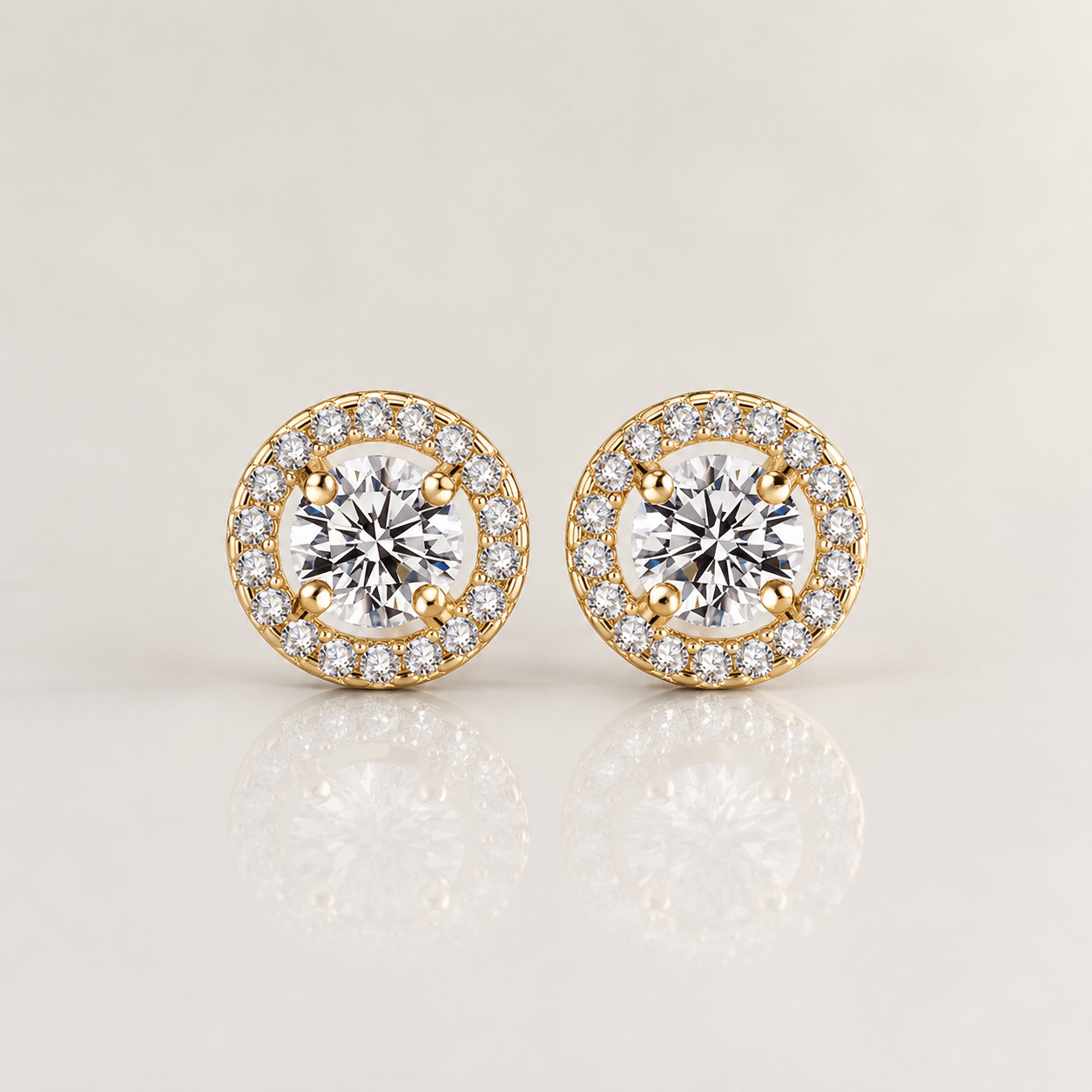 Gold Éclat Halo Earrings
