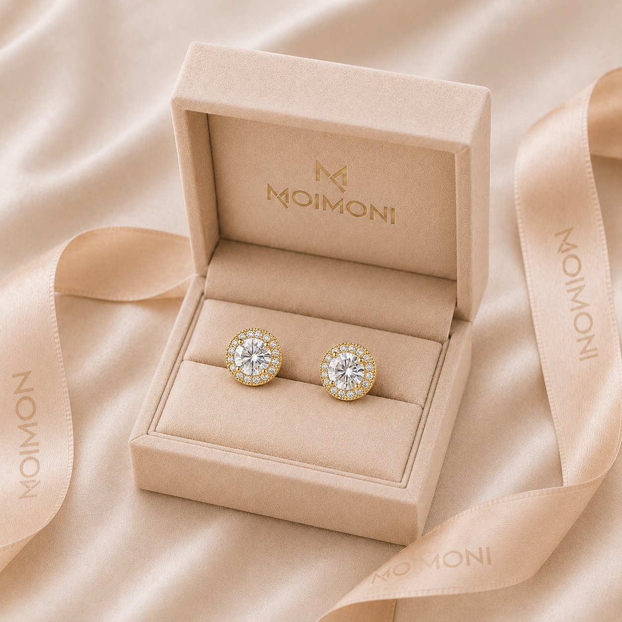 Gold Éclat Halo Earrings