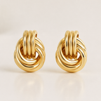 14K Gold Plated Knot Earrings