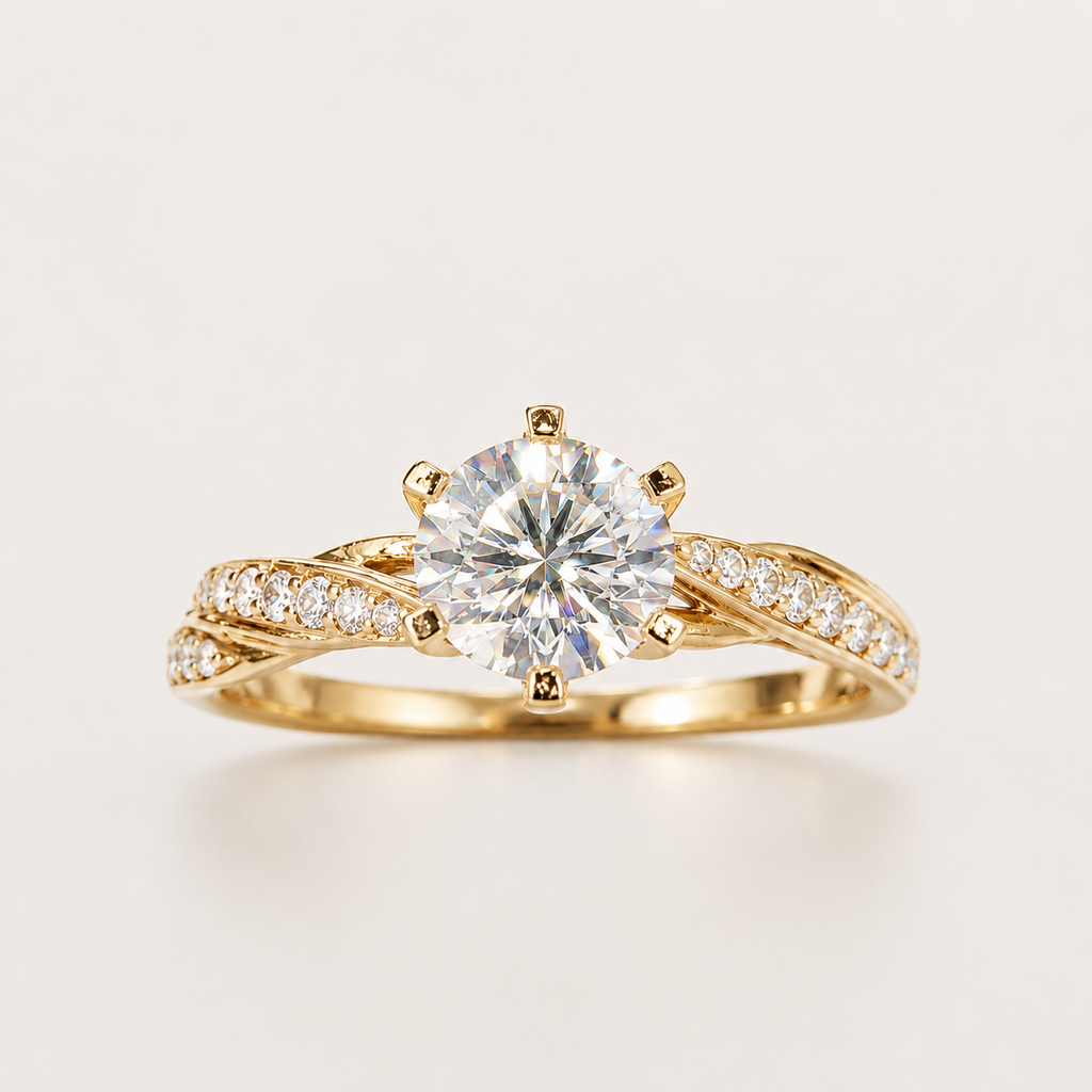 Classic Gold Cubic Zirconia Eternity Ring