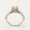 18K Gold-Plated Sterling Silver Solitaire Zircon Ring