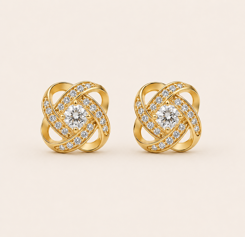 Knot of Light Zirkonia Ohrringe