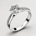 Sterling Silver 925 Solitaire Ring with Brilliant Centre Stone