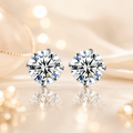 925 Sterling Silver CZ Crystal Stud Earrings