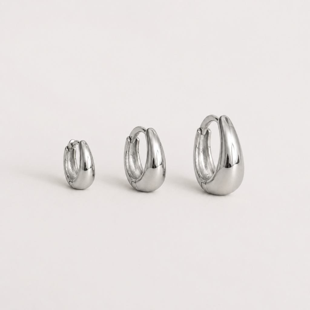 Sculpted Huggie Hoop Trio