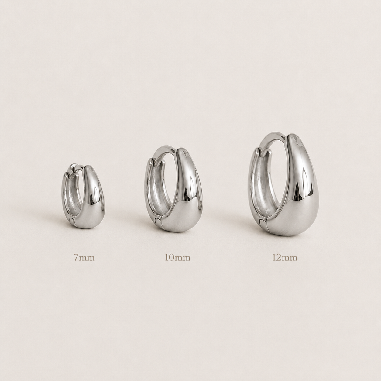Sculpted Huggie Hoop Trio
