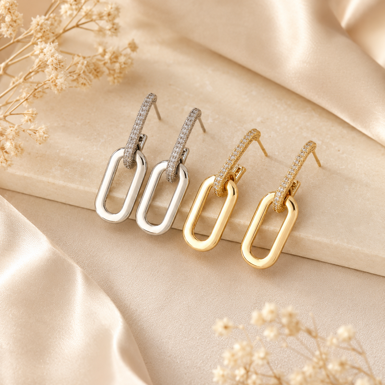 Lumière Rose Stud Earrings