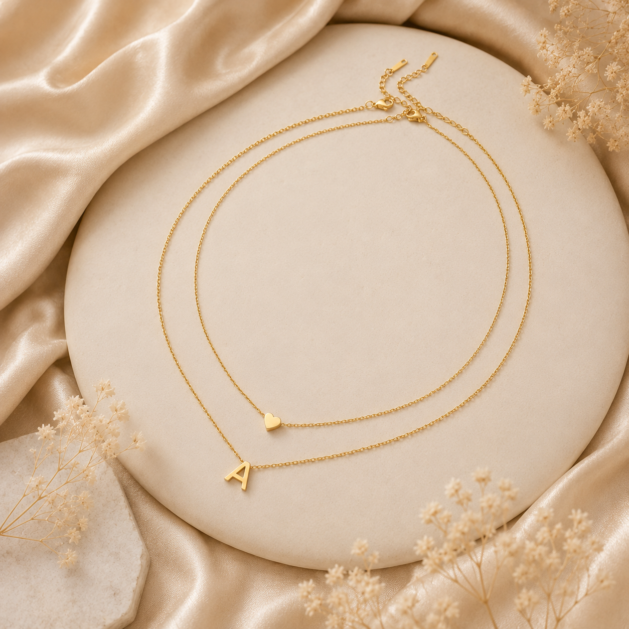 Amour Initial Heart Necklace