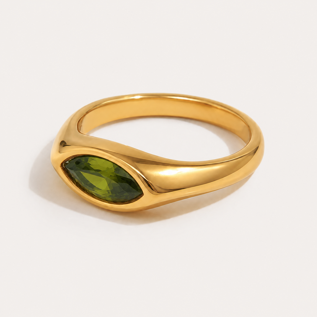 Colorful Zircon Eye Ring