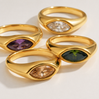 Colorful Zircon Eye Ring