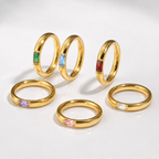 Gold-Plated Birthstone Ring