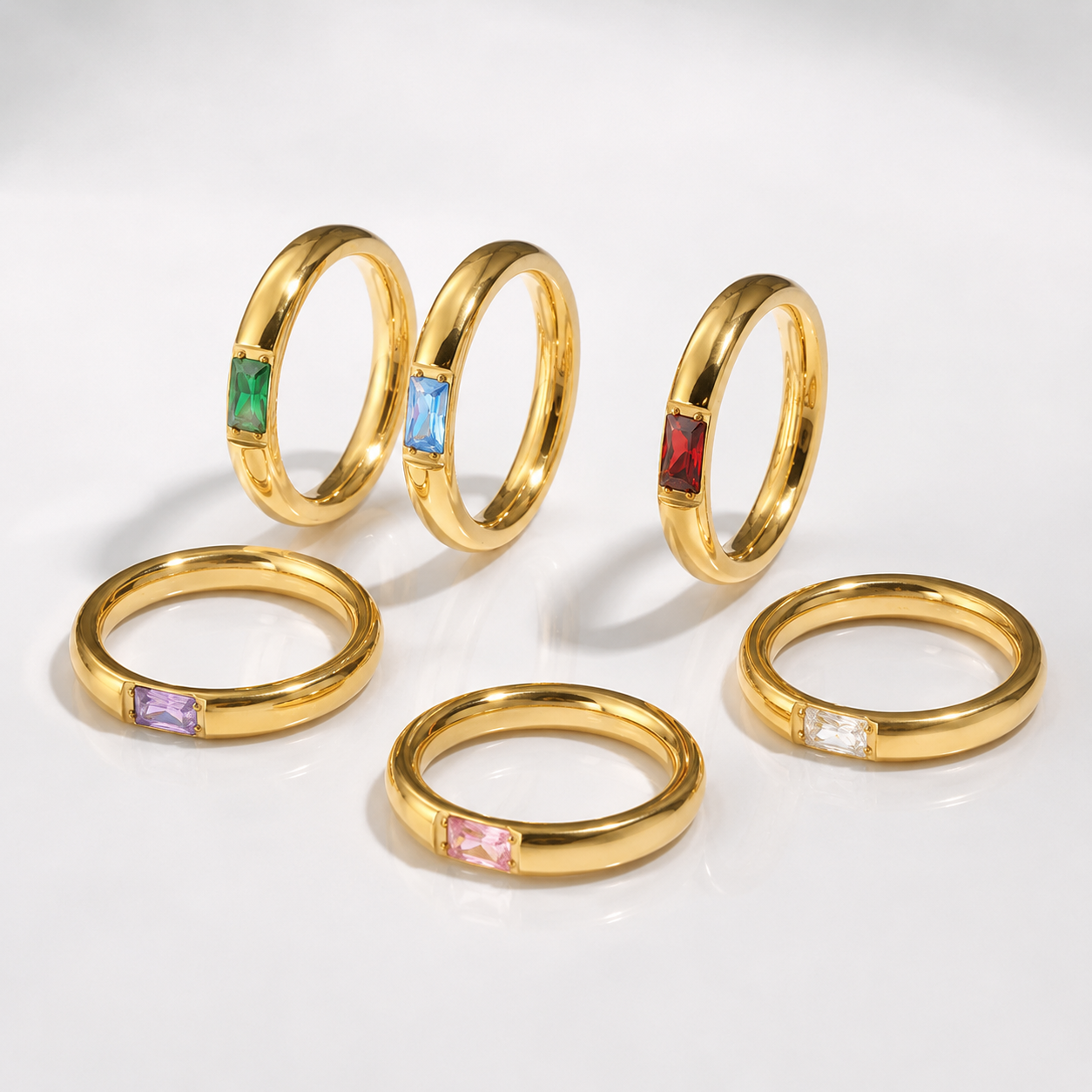Gold-Plated Birthstone Ring