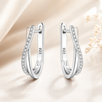 Élégance 925 Silver Hoop Earrings