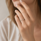 Marquise & Round Zirconia Ring