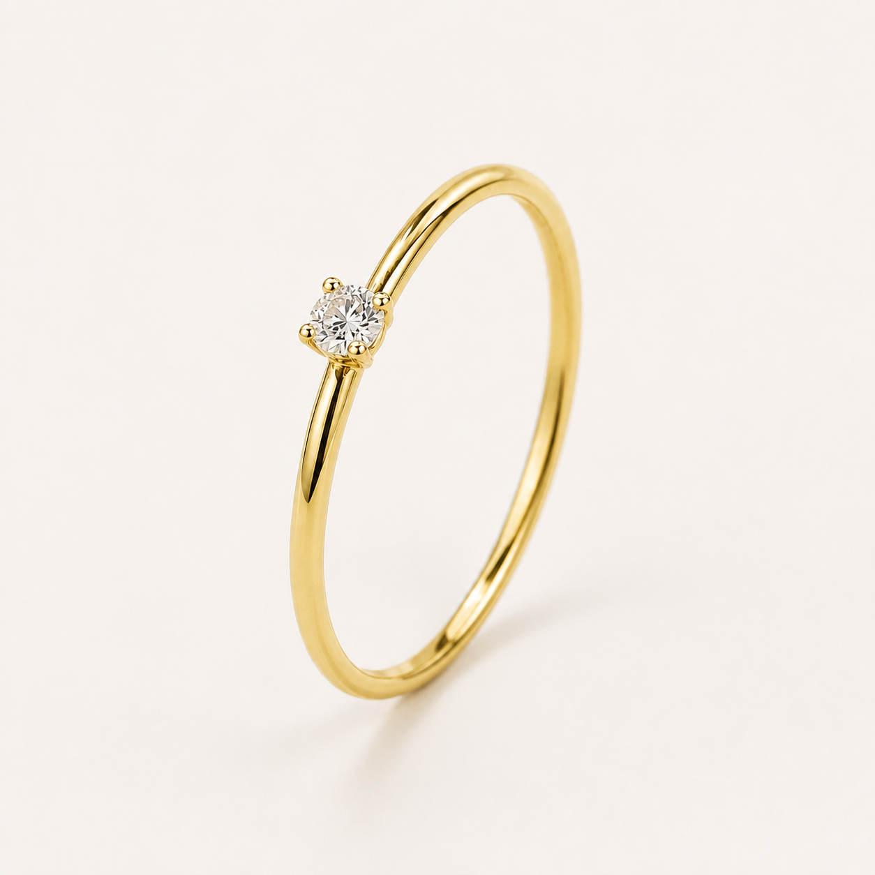 Classic Solitaire Cubic Zirconia Ring