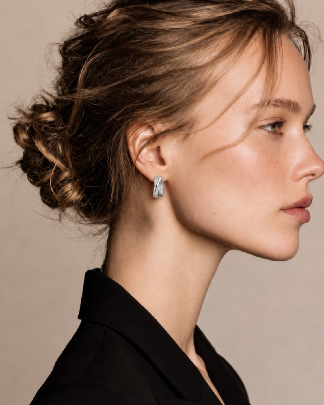 Éclat Bow Earrings in Sterling Silver 925
