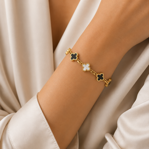 Clover Titanium Steel Bracelet