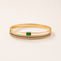 Goldenes Edelstahl-Zirkonia-Armband