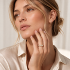Geometric Cubic Zirconia Ring