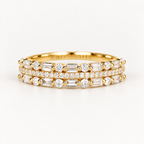 Geometric Cubic Zirconia Ring