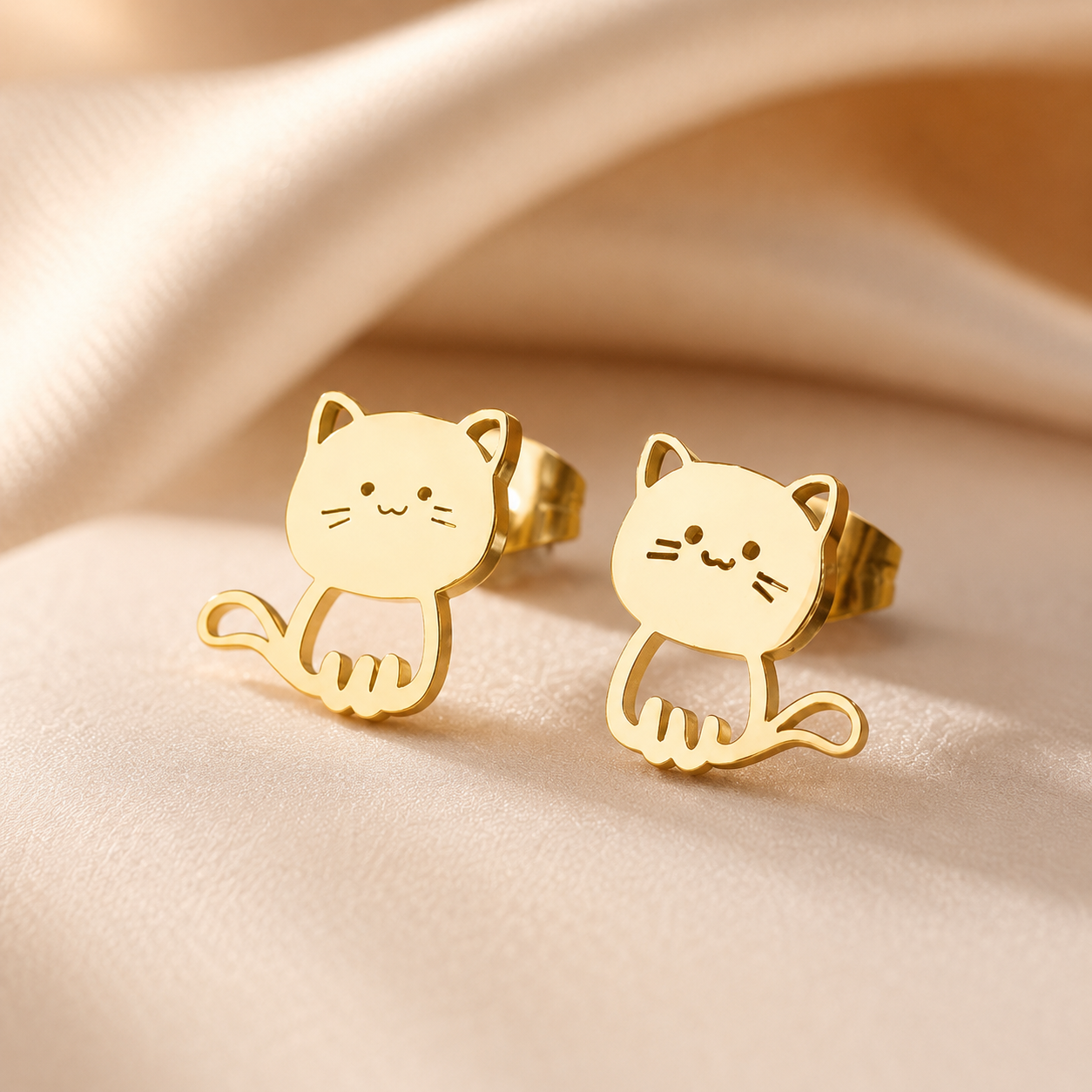 Little Cat Love Stud Earrings