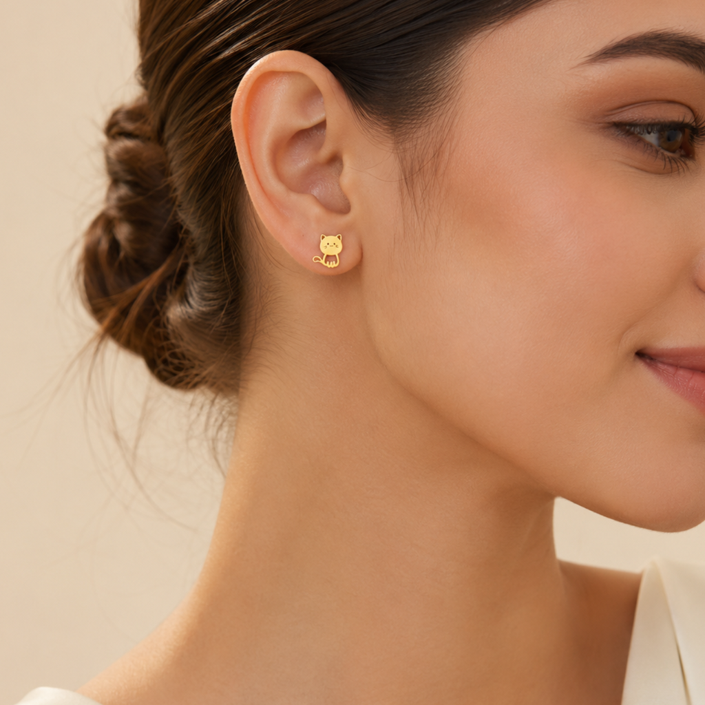 Little Cat Love Stud Earrings