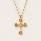 Elegant Zircon Cross Pendant Necklace