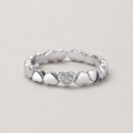Sterling Silver 925 Heart Ring with Zirconia